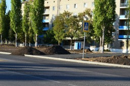 Работы по благоустройству на ул. Дорожная